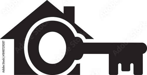Black House Key Icon