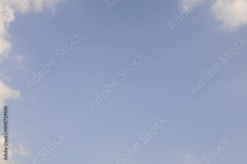 blue sky with clouds around