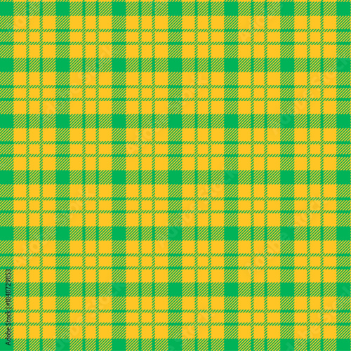 Vibrant green and yellow plaid pattern with dynamic texture