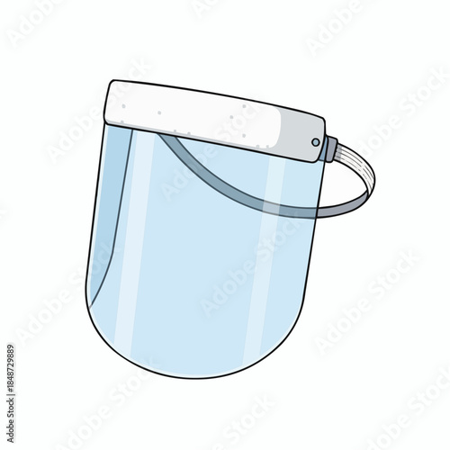 Transparent Medical Face Shield for Personal Safety and Protection