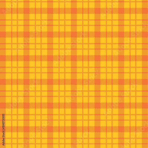 Vibrant orange and yellow plaid pattern with dynamic texture