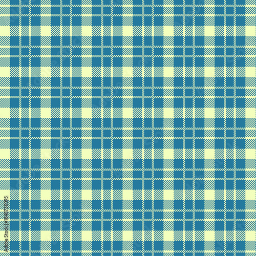 Vibrant blue and yellow plaid pattern with dynamic texture