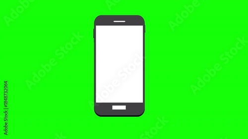 smartphone mobile Phone icon concept loop animation video with alpha channel