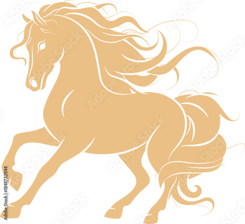 running horse vector illustration
