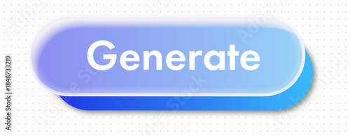 Generate button template glassmorphism realistic on transparent backdrop. UI design element smartphone interface for app, banner, mobile app, ui