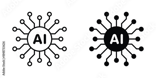 AI icon. Artificial Intelligence symbol