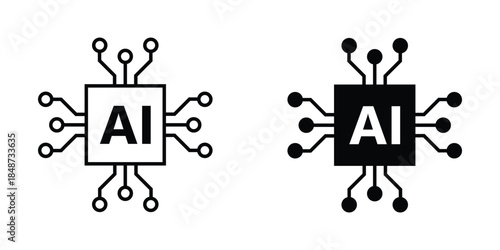 AI icon. Artificial Intelligence symbol