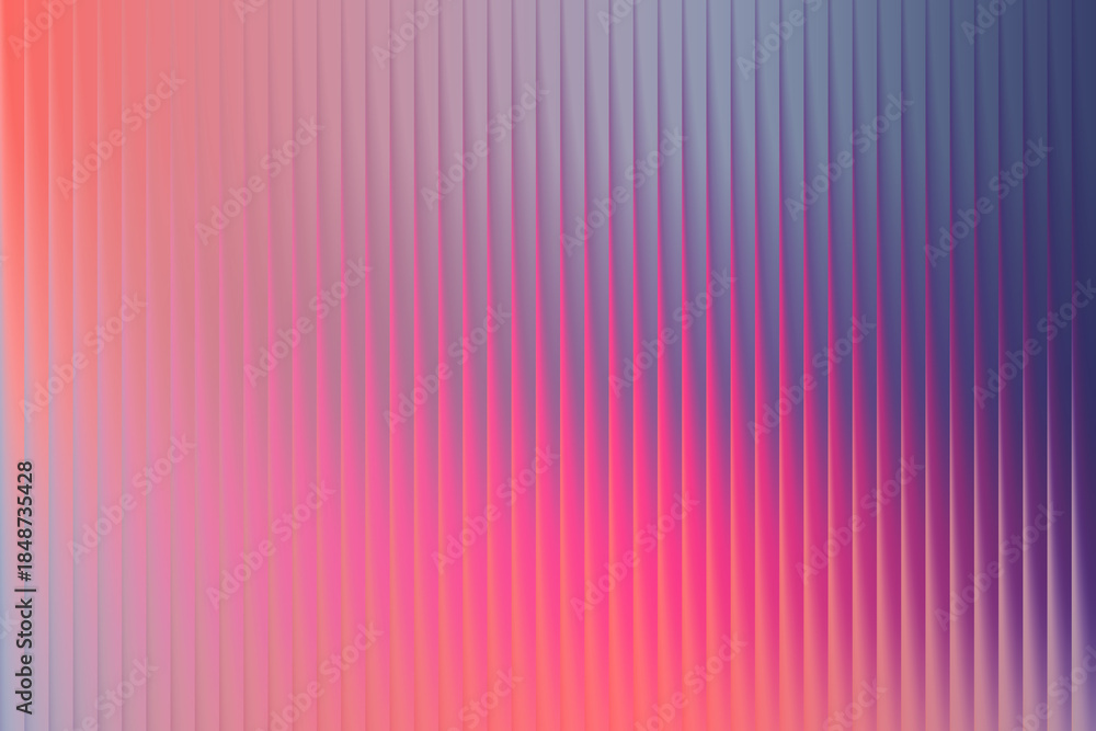 Obraz premium A visually appealing gradient background with vertical lines, transitioning from coral and pink to purple and blue, creating a subtle and elegant effect