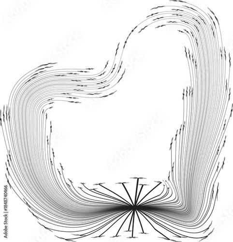 Abstract Black Line Vector, Radial Line Abstract Art, Swirling Line Vector Design, Center Burst Abstract Vector, Modern Line Wave Art, Geometric Swirl Vector, Minimal Abstract Line Art, Dynamic Line F