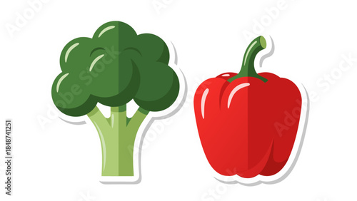 red and green peppers