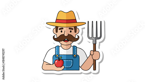 farmer with a shovel