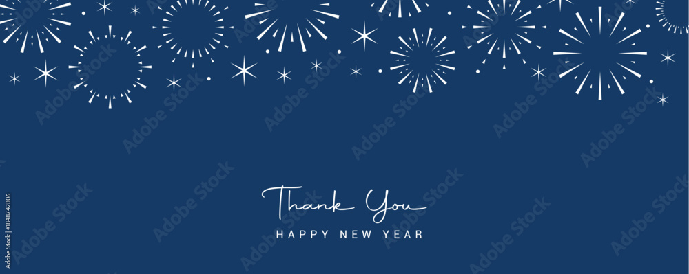 Obraz premium happy new year fireworks celebration background isolated vector illustration