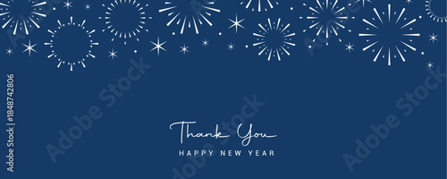 happy new year fireworks celebration background isolated vector illustration