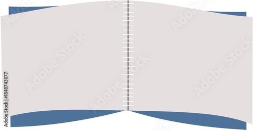 blank notebook with blue cover