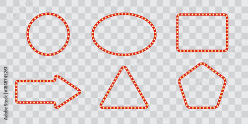 Retro Marquee Billboard with Bulbs for Carnival, Casino and Broadway Decoration.