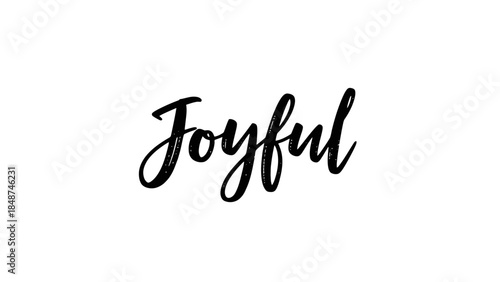 Joyful Typography Design on White Background for Positive Emotions Concept