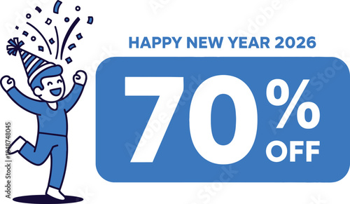 new year 2026 and 70% off