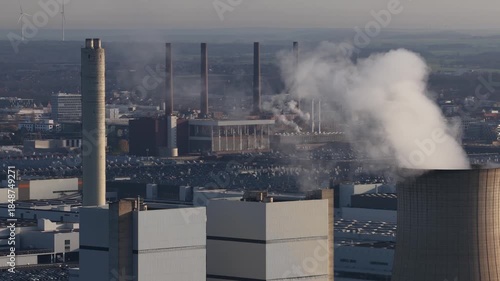 Power Plant at Car Manufacturing Facility in Wolfsburg Germany