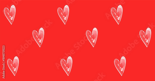 Red Heart Watercolor Background