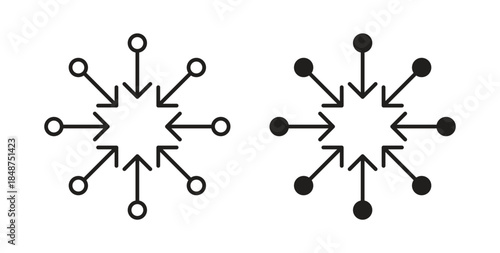 Centralized icons designs can be used for mobile, ui, websites