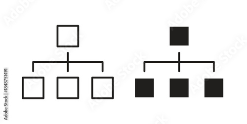 Chart tree icons designs can be used for mobile, ui, websites