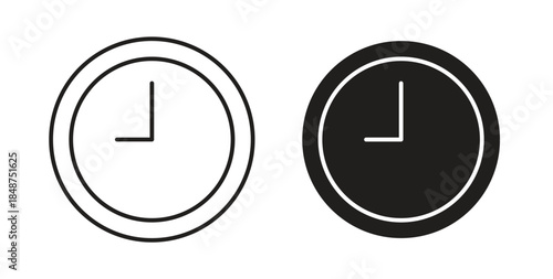 Clock nine icons designs can be used for mobile, ui, websites