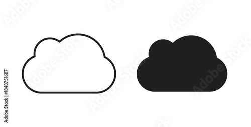 Cloud icons designs can be used for mobile, ui, websites
