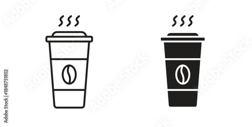 Coffee icons designs can be used for mobile, ui, websites