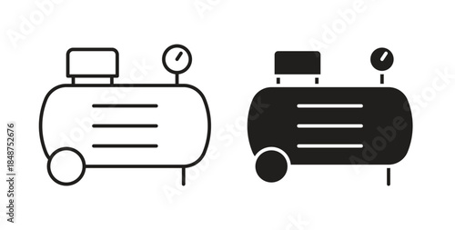 Compressor icons designs can be used for mobile, ui, websites