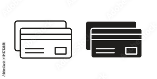 Credit card icons designs can be used for mobile, ui, websites