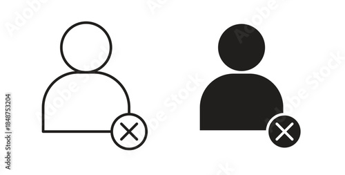 Delete user icons designs can be used for mobile, ui, websites