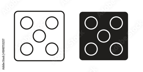 Dice icons designs can be used for mobile, ui, websites