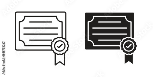 Diploma icons designs can be used for mobile, ui, websites