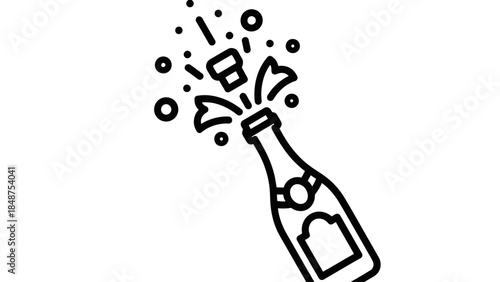 Champagne Bottle Popping Celebration