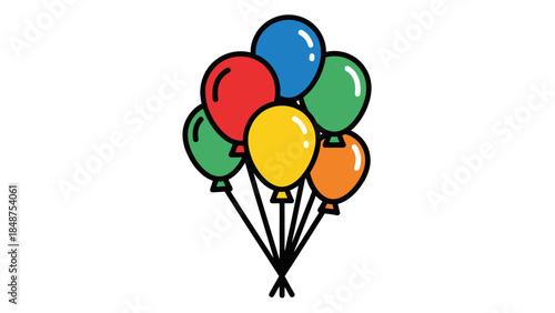 Colorful Balloons Illustration