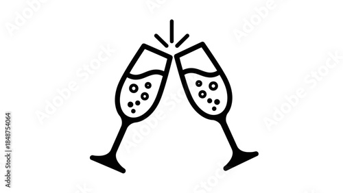 Clinking Champagne Glasses Celebration