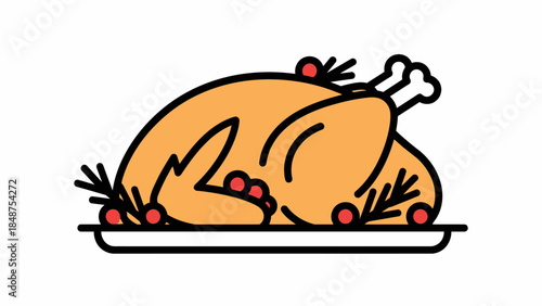 Roasted Turkey on a Platter