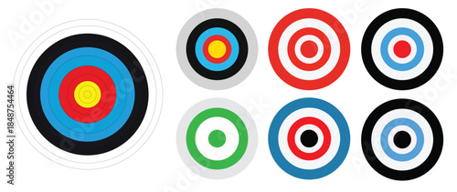 Vibrant Archery Targets in Minimalist Design