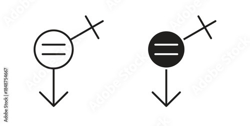 Equality icons designs can be used for mobile, ui, websites