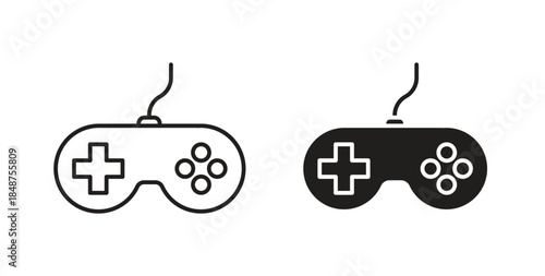 Gamepad icons designs can be used for mobile, ui, websites