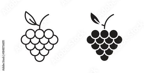 Grape icons designs can be used for mobile, ui, websites