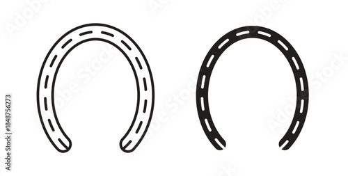 Horseshoe icons designs can be used for mobile, ui, websites