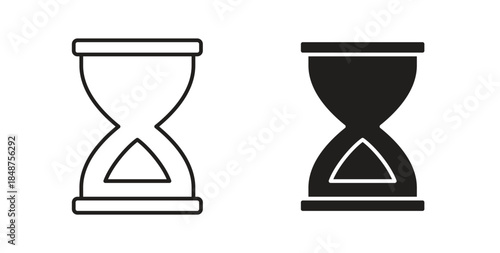 Hourglass end icons designs can be used for mobile, ui, websites