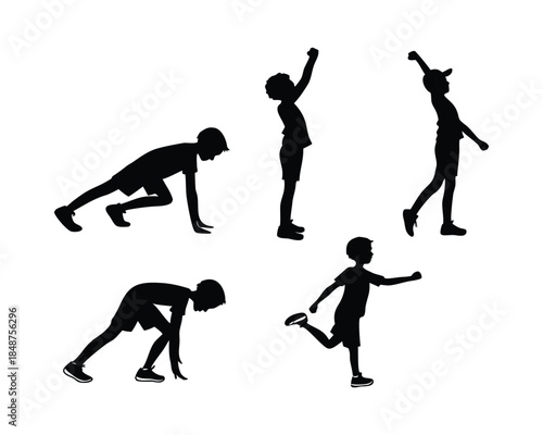 Human Movement and Fitness Activities Concept – Exercise, Running, Walking and Gym Training