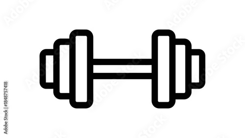 Simple dumbbell icon