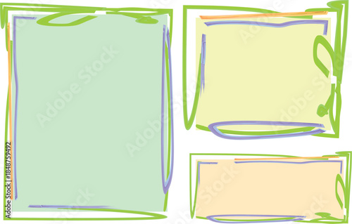 creative abstract art banners kids style artistic frames
