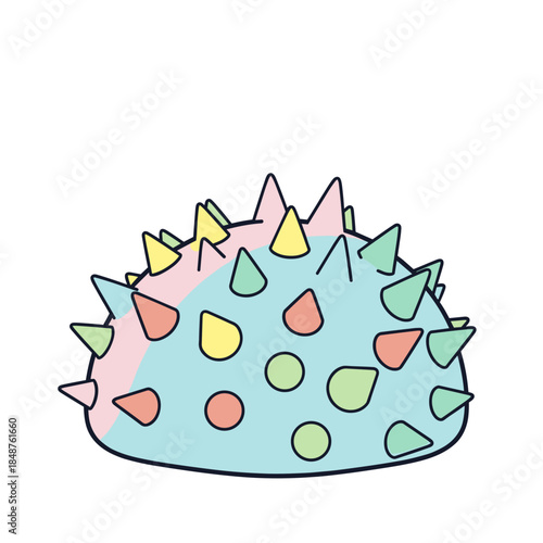 Colorful acupressure spike massage tool in playful design  