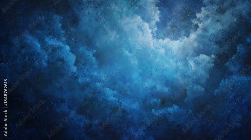 Obraz premium Deep Blue Textured Abstract Cloud Formation Background Keywords: abstract, background, blue