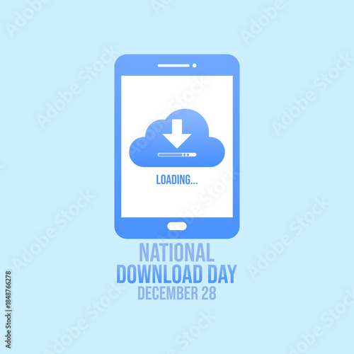 Vector graphic of National Download Day for National Download Day celebration.