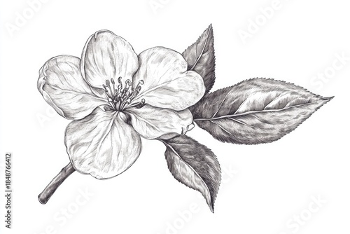 A detailed sketch of a delicate flower, showcasing its intricate petals and vibrant colors.